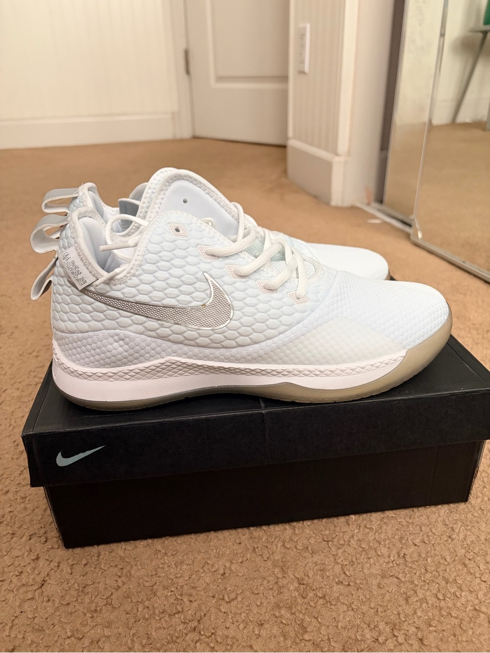 Nike LeBron Witness 3 EP Sneakers white/silver 10 men